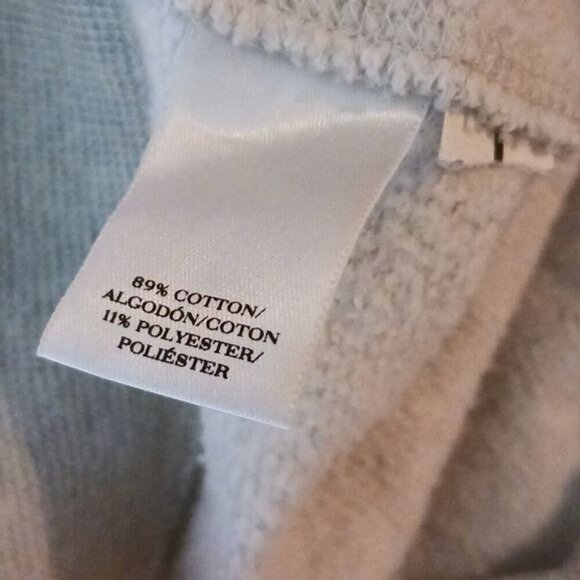 Ann Taylor Sweater Gray Crew Neck Embellished Neckline Fleece Womens Size S - Picture 8 of 9